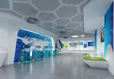 现代机器人科技馆展厅3D模型下载